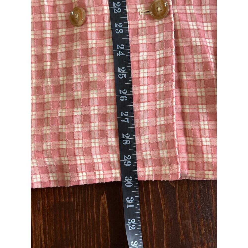 NWT Free People Coquette Soft Girl Casual Preppy Gingham Blazer S Pink/Rose - Picture 15 of 16
